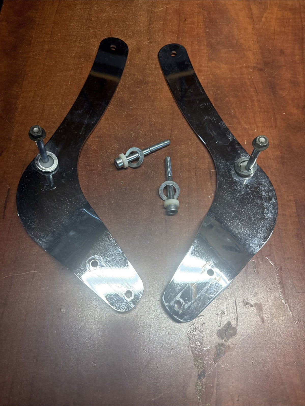 Used OEM 2002 Suzuki Volusia VL800 Sissy Bar Mounting Adapter Side Plates Pair