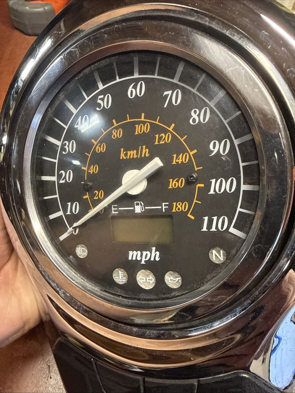 Used OEM 2002 Suzuki Volusia VL800 Speedometer Gauge Chrome Console Cluster