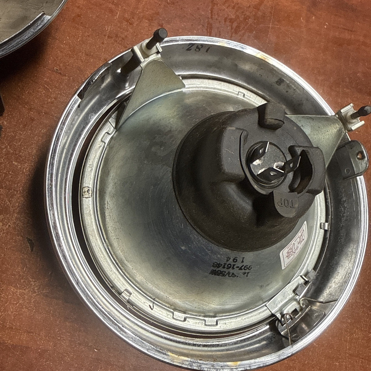 Used OEM 2002 Suzuki Volusia VL800 Front Headlight Lamp Assembly Chrome Bucket