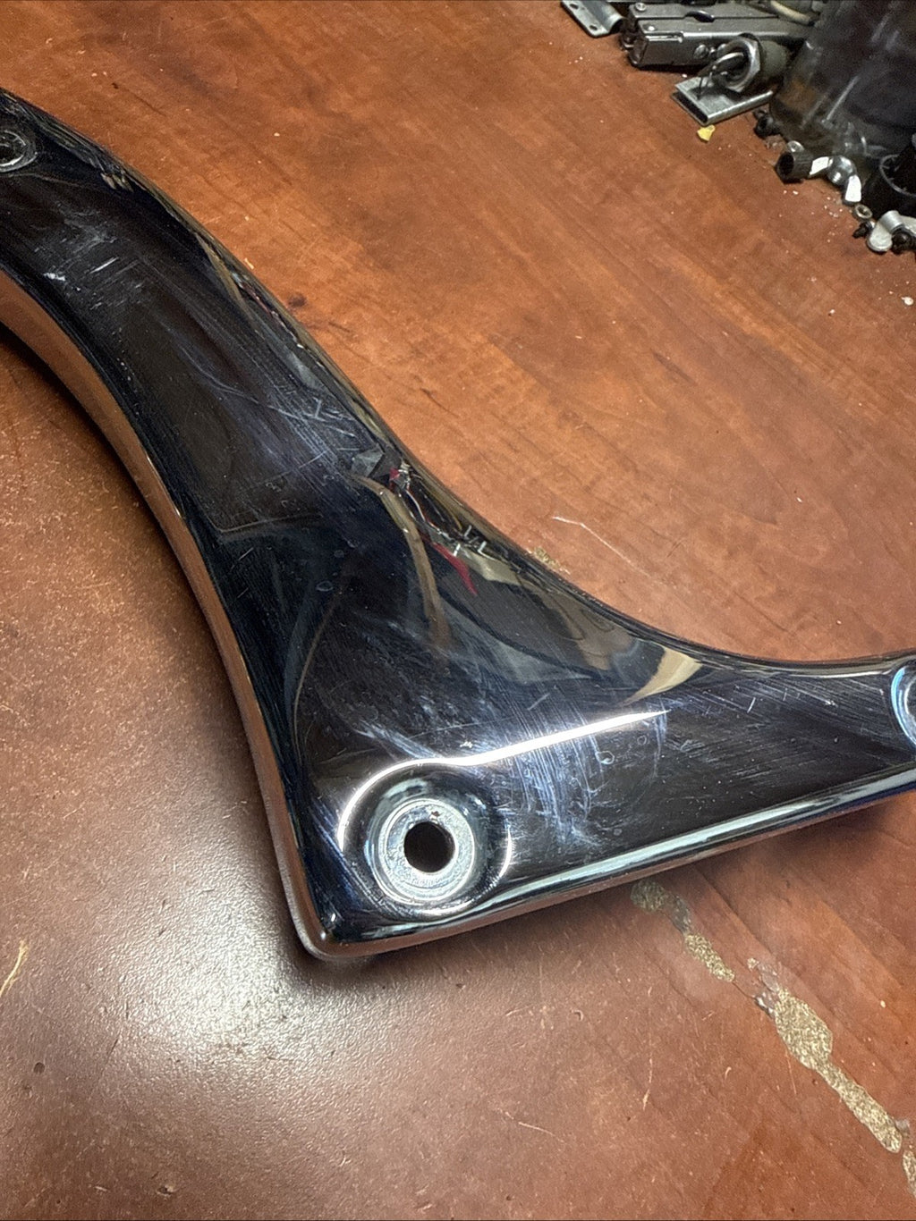 Used OEM 2002 Suzuki Volusia VL800 Rear Right Fender Side Chrome Stay Bracket RH