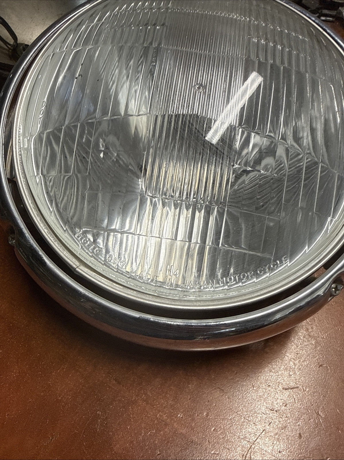 Used OEM 2002 Suzuki Volusia VL800 Front Headlight Lamp Assembly Chrome Bucket