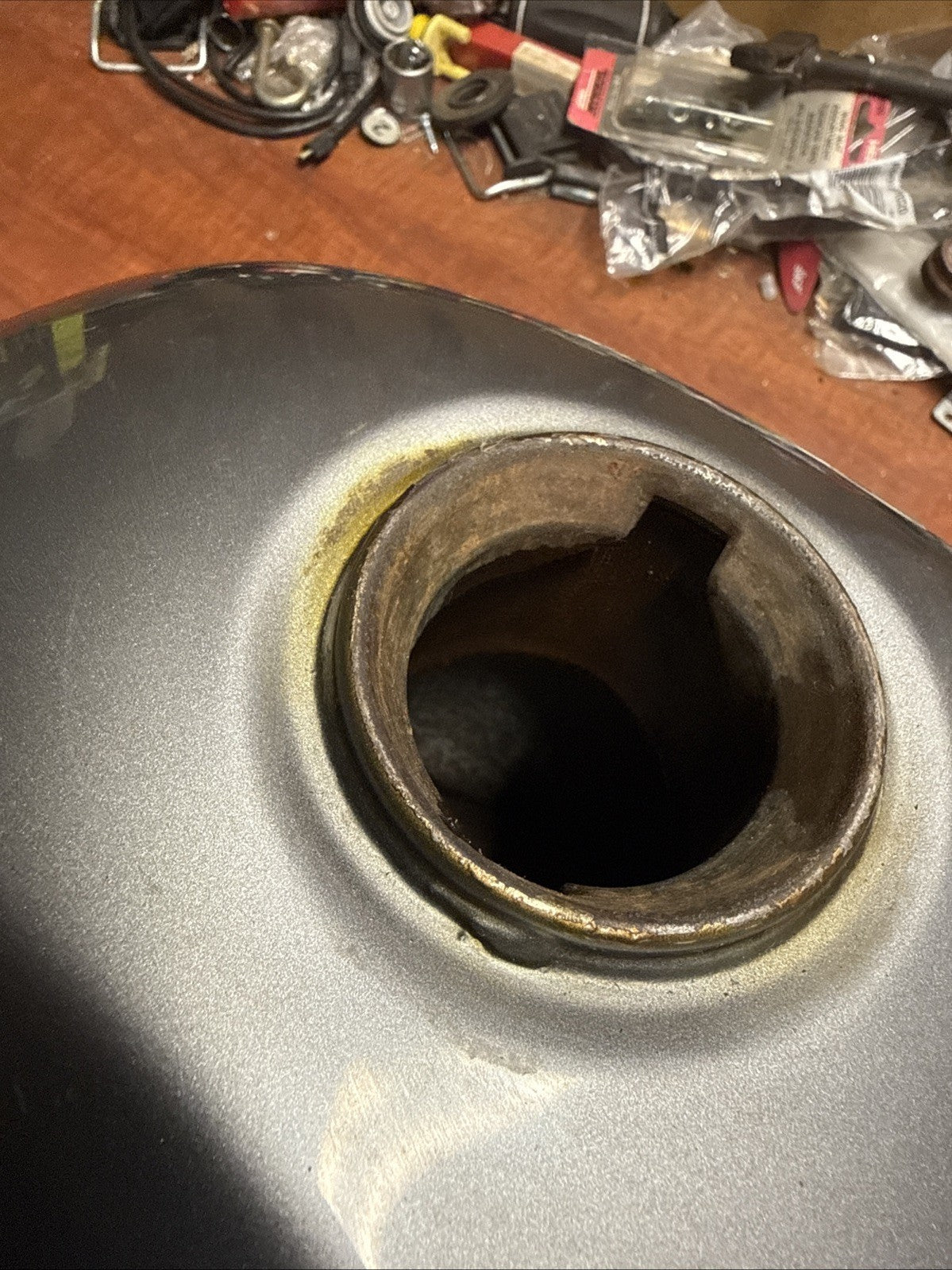 Used OEM 2002 Suzuki Volusia VL800 Gas Fuel Tank Reservoir Hoses INTERNAL RUST