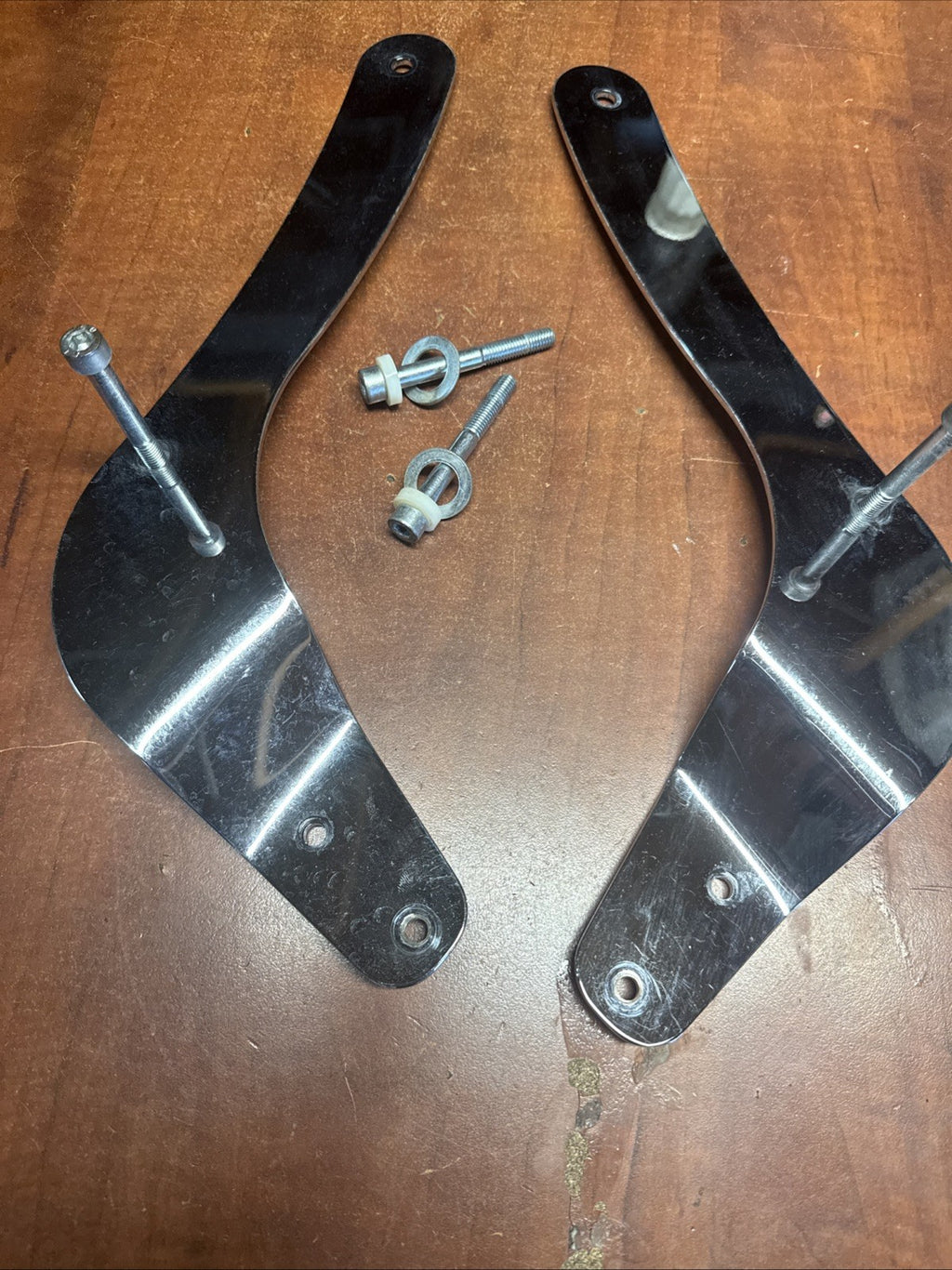 Used OEM 2002 Suzuki Volusia VL800 Sissy Bar Mounting Adapter Side Plates Pair