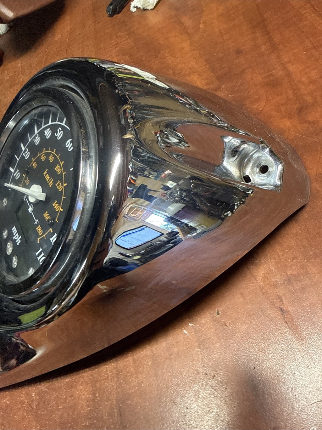 Used OEM 2002 Suzuki Volusia VL800 Speedometer Gauge Chrome Console Cluster