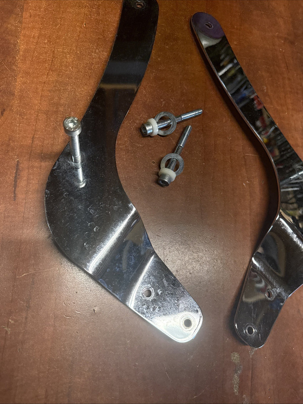 Used OEM 2002 Suzuki Volusia VL800 Sissy Bar Mounting Adapter Side Plates Pair