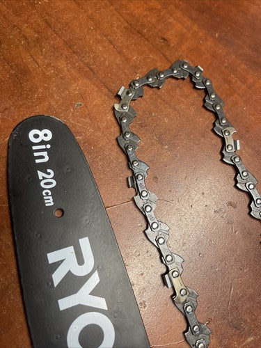 New OEM Parts 8” Guide Bar/Chain Assy For Ryobi P4360 Cordless 18V 8” Pole Saw