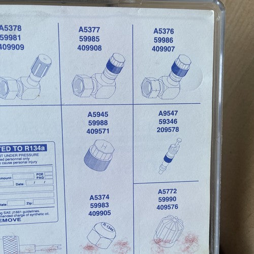 New A/C System Retrofit Kit 4 Seasons 59980 R-134A Retrofit Adapters Assortment