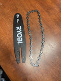 New OEM Parts 8” Guide Bar/Chain Assy For Ryobi P4360 Cordless 18V 8” Pole Saw