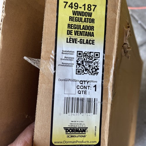 New Oem Window Regulator Only Front Right Dorman 749-187 fits 05-09 Ford Mustang