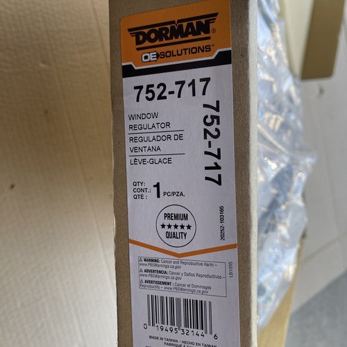 Dorman 752-717 Front Passenger Side Power Window Regulator Only Fits See Desc.